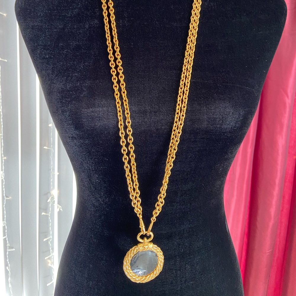 Chanel Vintage Magnifying Glass Necklace